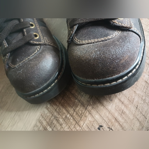 Skechers Womens Y2K Chunky Oxford Sneakers 7.5 Brown Leather Suede Grunge - Picture 6 of 16